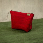 Kulturbeutel Tasche gross Filz Bergauf Suedtirol rot